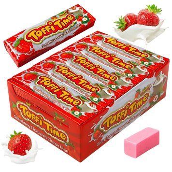 Жувальна цукерка Toffi Time полуниця-вершки 25г/ 20 шт 292 фото