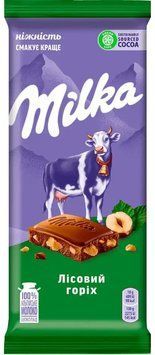 Шоколад Milka з дрібленим горіхом 90 г./ 24 шт 444 фото