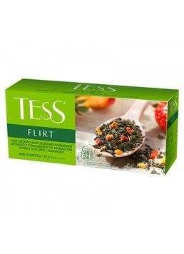 Чай TESS 25 ПАК Зелений з добавками Flirt 37,5г / 24шт 00000001462 фото