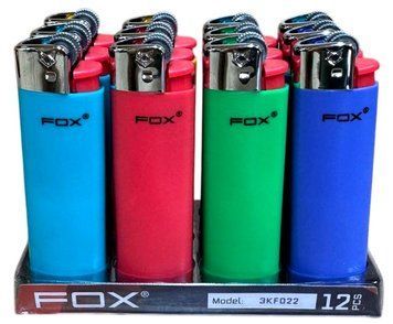 Запальничка Кремінь Fox-022 12 шт 00000001115 фото