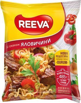 Локшина Reeva Яловичина 85г. /20шт 146 фото