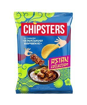 Чіпси Chipster's зі смаком "Азійський барбекю" 100г. / 16шт 403 фото