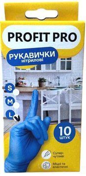 Рукавички Нітрилові "Profit" синя 10 шт 00000001178 фото