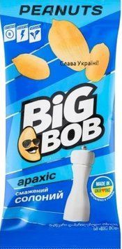 Арахіс зі смаком сіль ТМ "BIG BOB" 60 г./ 95 шт 00000000679 фото