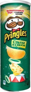 Чіпси Pringles Chesse&onion 200 г. / 19 шт 00000000834 фото