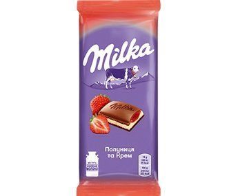 Шоколад Milka strawberry 100г./22 шт 447 фото