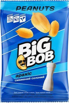Арахіс зі смаком сіль ТМ "BIG BOB" 30г./ 180шт 00000000681 фото