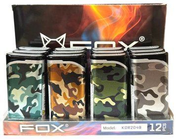 Запальничка турбо "FOX" камуфляж 24шт 00000001123 фото