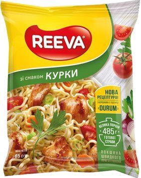 Локшина Reeva Курка 85г. /20шт 146 фото