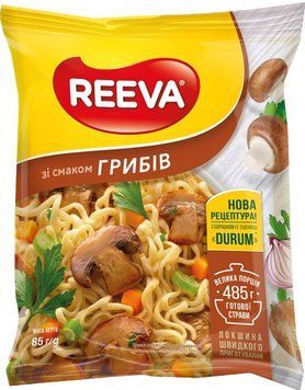 Локшина Reeva Гриби 85г. /20шт 146 фото