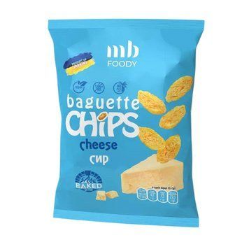 Сухарики Baguette ТМ "MB FOODY" зі смаком сиру 55г/ 9 шт 00000002315 фото