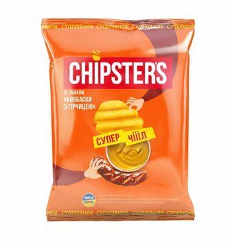 Чіпси Chipster's ковбаски з гірчицею 110г. / 16шт 00000000774 фото