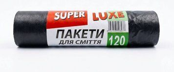 Мішки для сміття 120*10шт чорний SuperLuxe - 1 шт 00000002262 фото