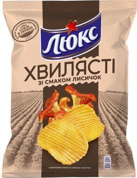 Люкс Чіпси лисички хвилясті 125г./ 22 шт 439 фото